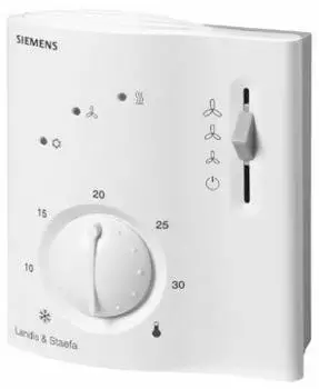 Siemens Raumthermostat für 4-Rohr-Ventilatorkonvektoren mit Rückluftfühler (BPZ:RCC30)