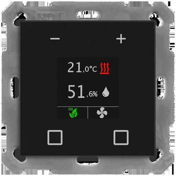 MDT KNX Raumtemperatur-Nebenstelle Smart 55 Schwarz matt (SCN-RTN55S06.01)