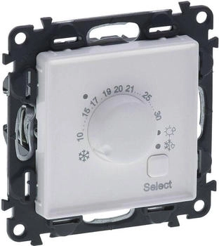 Legrand Elektronisches Raumthermostat mit Wechselkontakt Ultraweiß (752133)