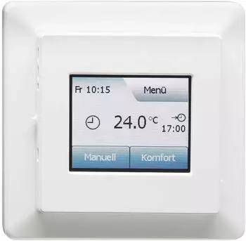 Stiebel Eltron RTF-TC Elektronischer Fu&szlig;bodentemperaturregler Unterputz Touch-Screen wei&szlig;