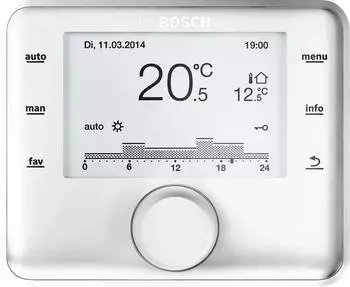 Bosch CR 400 Raumtemperaturgef&uuml;hrter Regler, 4 Heizkreise, 2 WW-Ladekreise (7738114032)