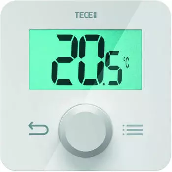 Tece TECEfloor Raumbediengerät SH-DTP Temperatur LCD-Display programmierbar weiß (77420055)