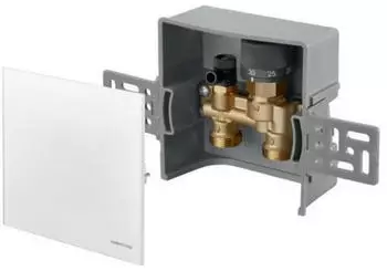 Oventrop Unibox E RTL R&uuml;cklauftemperaturregelung Echtglas wei&szlig; (1022760)
