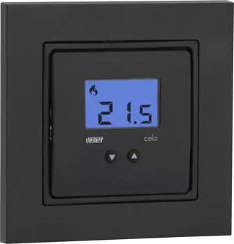 Vemer CELO LCD INT Digitales Raumthermostat 230V Unterputzmontage, LCD, Weiß/Anthrazit (VE780301)