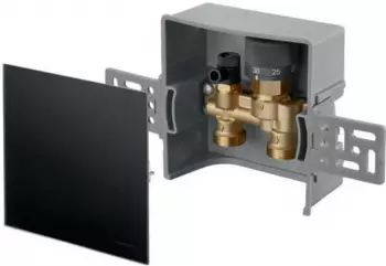 Oventrop Unibox E RTL Rücklauftemperaturregelung Echtglas schwarz (1022761)
