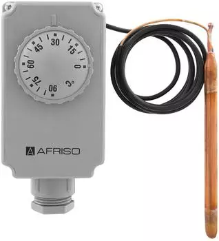 Afriso GTK/7RD Geh&auml;usethermostat mit Kapillare 0&ndash;90&deg;C, 2000mm (67424X)
