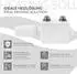 ECD Germany Ventil-Armaturen Set Multiblock Universal Eck- & Durchgangsform mit Thermostatkopf, weiß (4251171845884)