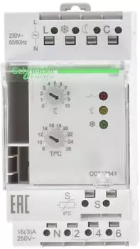 Schneider Electric Acti 9 TH4 Thermostat 3-stufig 220V (CCT15841)