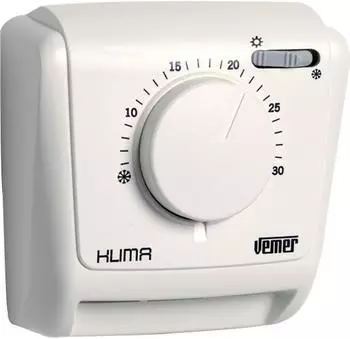 Vemer KLIMA SW Mechanischer Raumthermostat Heizung/Klimaanlage Sommer/Winter, Weiß (VE023800)