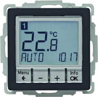 Berker 20446086 Temperaturregler, Schlie&szlig;er, mit Zentralst&uuml;ck, zeitgesteuert Q.x