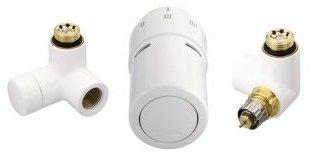 Danfoss X-tra Design Set Weiß RAL 9016 Ventil Rechts / Rücklauf Links (013G4007)