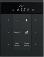 Busch Jaeger Raumtemperaturregler 6fach Be Sbr/u6.0.11-885 Schwarz Matt