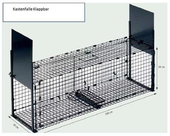 Fritz Göbel Klappbare Kastenfalle 100 x 30 x 34 cm