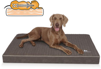 Knuffelwuff orthop&auml;dische Matte Palomino laser-gesteppt Kunstleder XXXL 135x90 braungrau (14206-019)