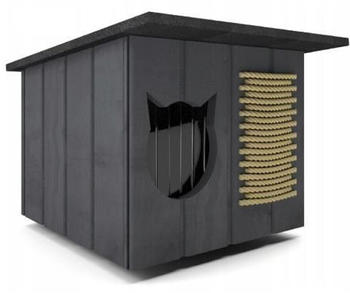 QLS Outdoor Katzenhaus Chill 56x47x32cm grau