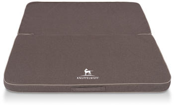 Knuffelwuff Faltbare Reisematte Orthopädisch Tacoma Velours Handwebcharakter 140x120cm graubraun (14208-010)