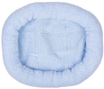 Duvo+ Bett oval Schafsfell blau