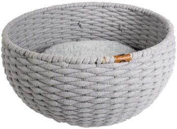 Duvo+ Bett Oyster im Baumwollseil rund grau (11820)