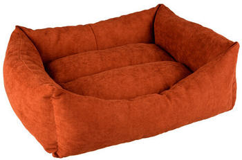 Duvo+ Korb rechteckig Velvet Copper rot/weiß L