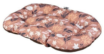 Duvo+ Kissen Rustle oval gesteppt braun 100x66x10cm (13745)