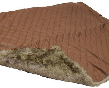 Pettimania Hundedecke Leder inkl. Fellbezug braun (GDET02004)