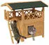 Pawhut Katzenhaus Tannenholz Terrasse und Treppe natur (D30-076V02ND)