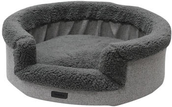 Nobby Bett Komfort oval Jasin grau 85x75x19cm (61862)