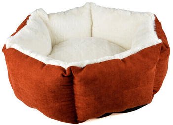 Duvo+ Hundekorb hexa Velvet Copper rot/weiß L (14074)