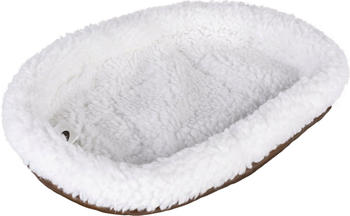 Duvo+ Bett oval Schafsfell 32x24cm weiß