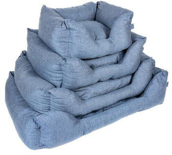 Duvo+ Bett Textura Eco rechteckig L blau