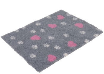 Vetbed Isobed SL Hearts and Paws 150x100cm grau