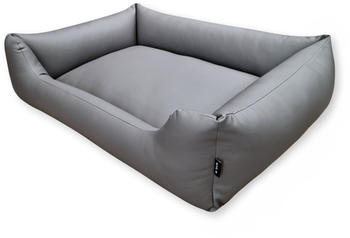 4L Textil Mario Hundebett Kunstleder 120x90cm grau