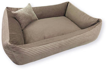 4L Textil MOLLY Hundebett Cord braun 80x60cm
