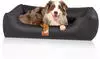Knuffelwuff orthopäisches Hundebett Kunstleder Lovelock M-L 85x63cm schwarz (14245-001)