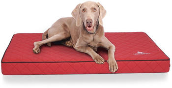Knuffelwuff Orthop&auml;ische Hundematte Juna laser-gestepptem Kunstleder XXXL 136x84cm rot