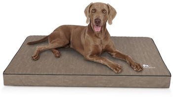 Knuffelwuff orthop&auml;ische Hundematte Palomino laser-gestepptem Kunstleder XL 100x70 stone (14206-012)