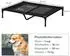 Pawhut Tierbett Schlafplatz Oxford-Gewebe Texteline-Netz für Garten Balkon Schwarz (D04-033BK)