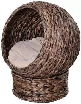 Pawhut Katzenhaus braun Eisen H/L: ca. 60x42cm (D30-104GY)