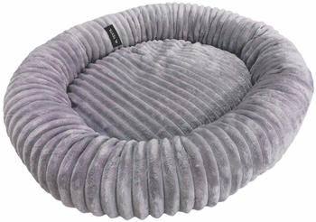 4L Textil LUNA Weiches Hundebett grau 75x65cm