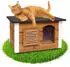 Outentin Outdoor-Katzenhaus winterfest 61x39x36cm