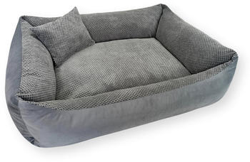 4L Textil TEO Kuscheliges Hundebett dunkelgrau 80x60cm