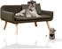 Rohrschneider Hundesofa für mittlere Hunde abwaschbares Kunstleder taupe