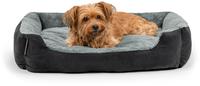 lionto Hundebett, weiches Kuschelbett mit herausnehmbarem Wendekissen &