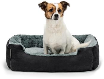 Lionto Bett mit Wendekissen grau/ schwarz M (DB00521)