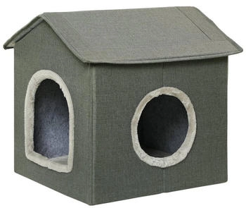 Pawhut Tierbett Katzenhaus Polyester BxLxH: 43,5x39x40,5cm (D30-630V00GY)