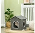Pawhut Tierbett Katzenhaus Polyester BxLxH: 43,5x39x40,5cm (D30-630V00GY)