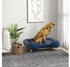 Pawhut Tierbett Hundecouch mit Holzbeine Polyester-Gewebe Blau 96x66x24cm (D04-261V00DB)