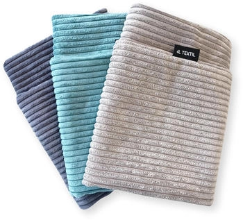 4L Textil Bezug für Hundekissen Cord MOLLY grau 100x80cm