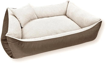 4L Textil TEO Kuscheliges Hundebett braun/beige 100x80cm