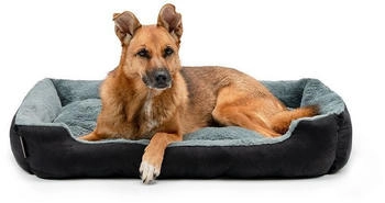 Lionto Bett mit Wendekissen grau/ schwarz XL (DB00523)